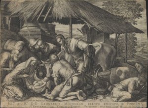 A pásztorok imádata alkotó: Jan Sadeler